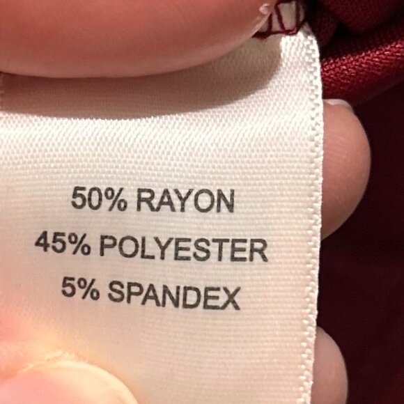 The Willow Tree LUX Collection Crimson Crew Neck Top - Picture 6 of 7